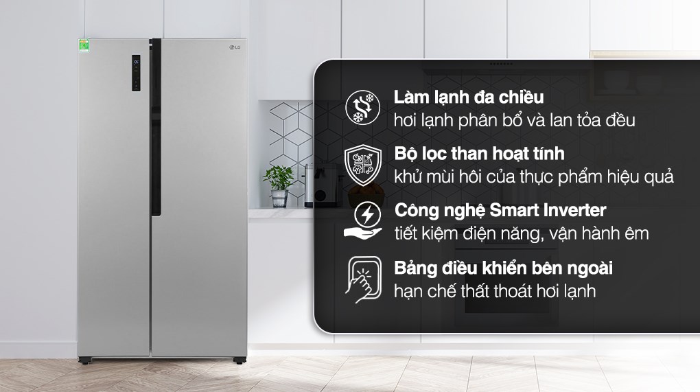 Tủ lạnh LG Inverter 519 lít GR-B256JDS