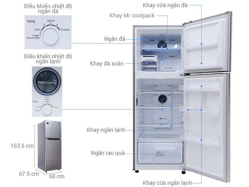 Tủ lạnh Samsung Inverter 299 lít RT29K5012S8/SV