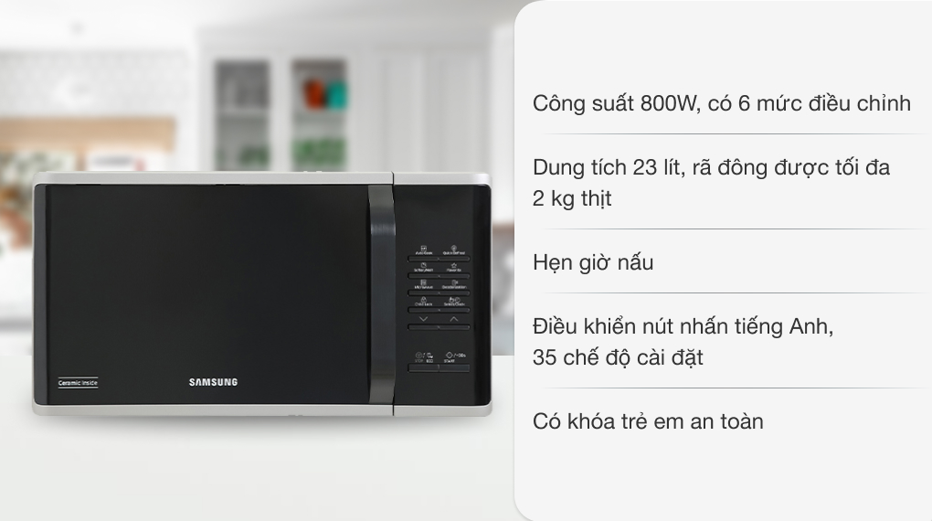 Lò vi sóng Samsung MS23K3513AS/SV-N 23 lít