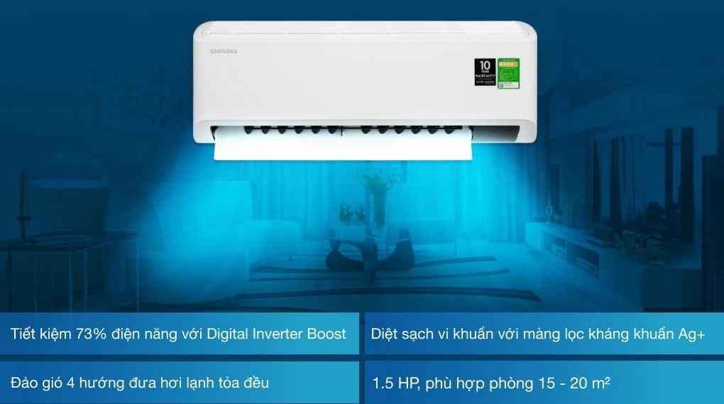 Điều hòa Samsung Inverter 1.5 HP AR13TYHYCWKNSV