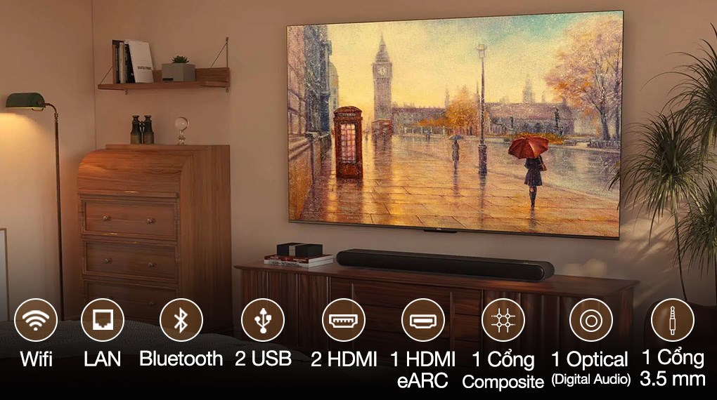 Google Tivi QLED TCL 4K 43 inch 43QC645