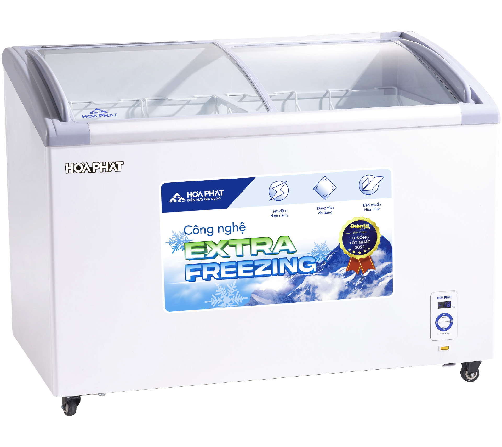 Tủ đông trưng bày Hòa Phát HSF AD6280.C1 mặt kính 280L