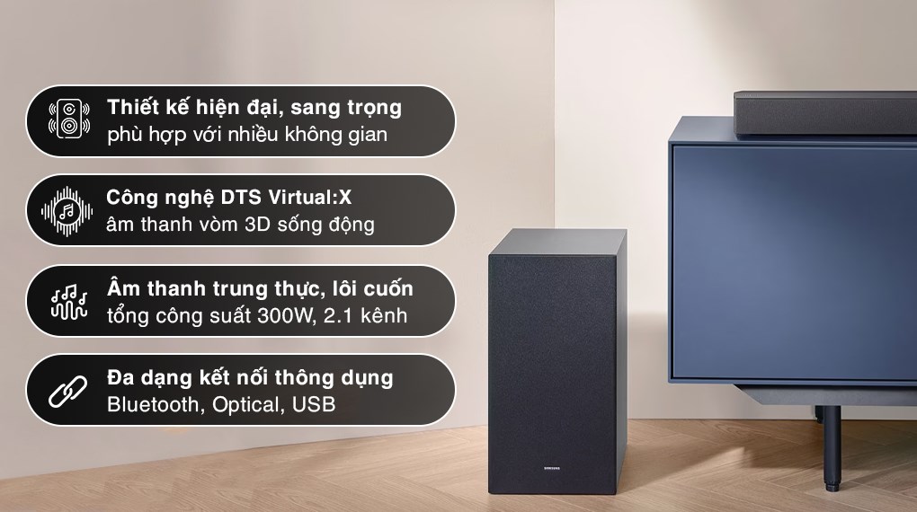 Bộ loa thanh Samsung HW-C450/XV 300W