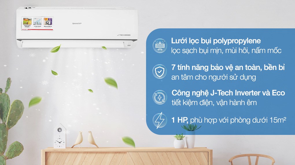 Máy lạnh Sharp Inverter 1 HP AH-X10ZEW