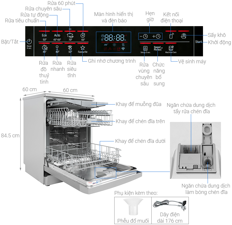 Máy rửa chén độc lập Bosch SMS6ECI93E