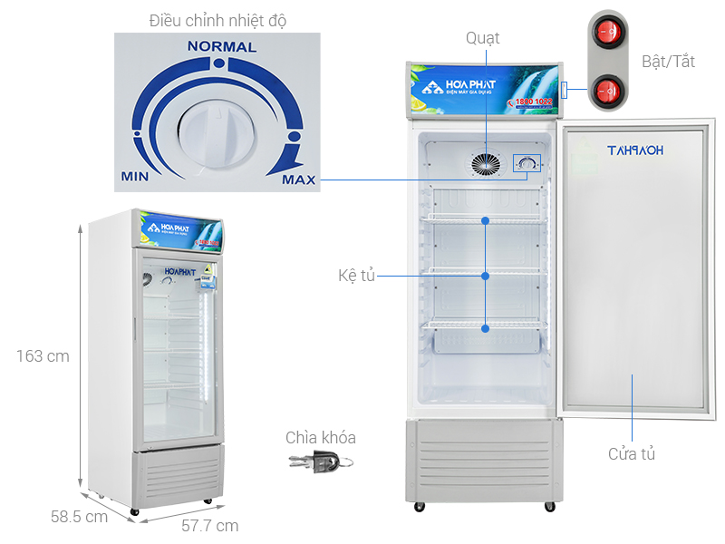 Tủ mát Hoà Phát 195 lít HSR S6195