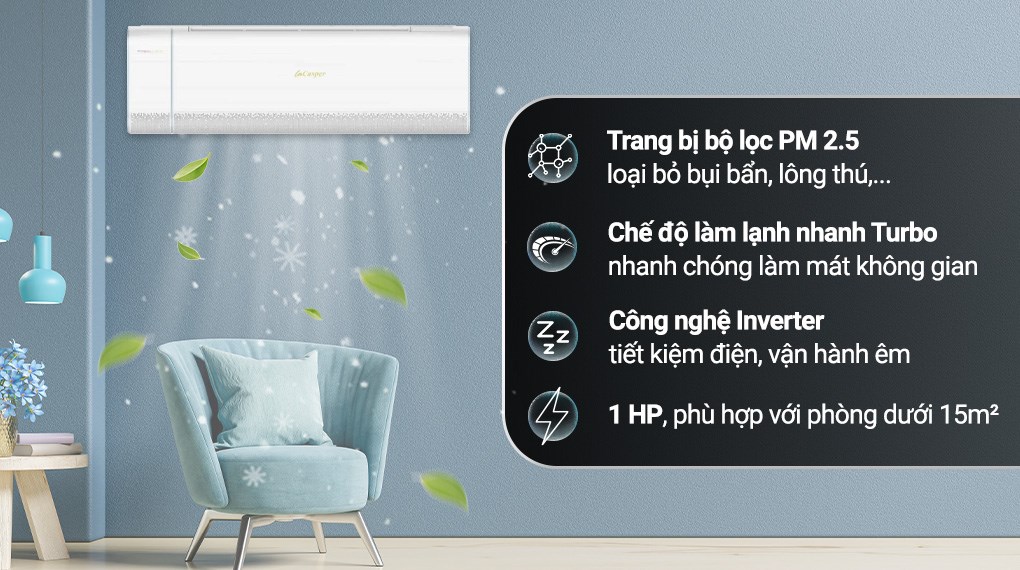 Điều hòa hai chiều Inverter 9000 Casper XH-09IF35