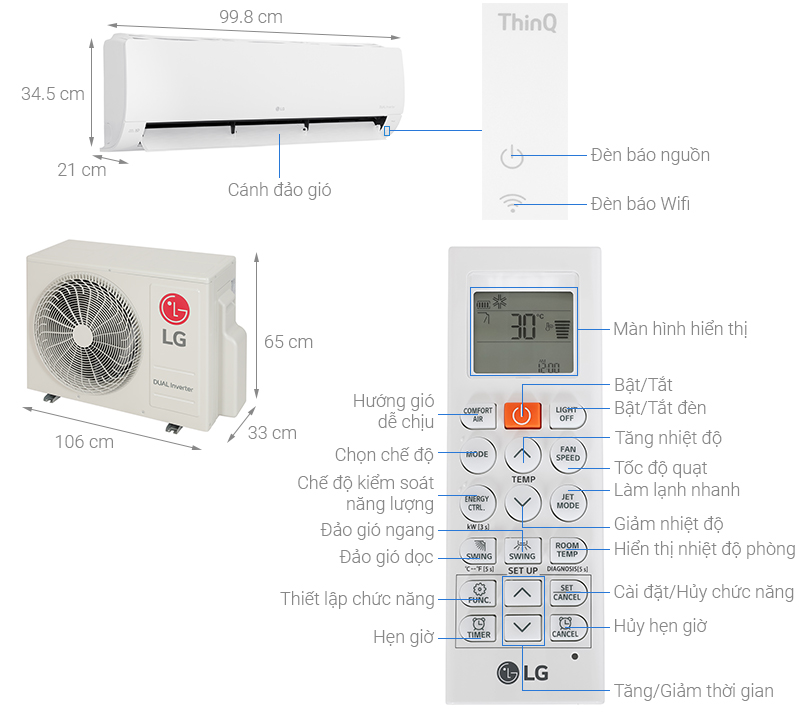 Điều hòa  LG Inverter 24000BTU V24WIN1