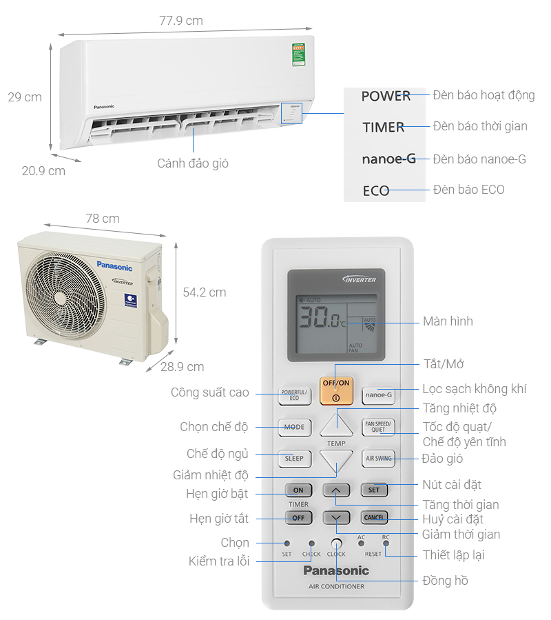 Điều hòa Panasonic Inverter 18000 CU/CS-PU18XKH-8M