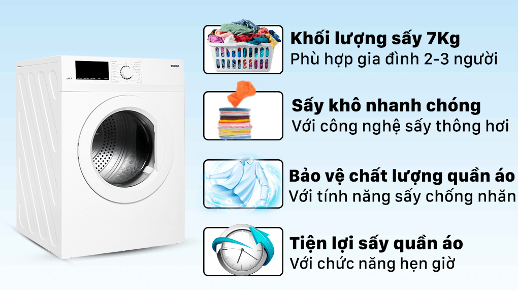 Máy sấy thông hơi Galanz 7 kg DV-70T5C(W)