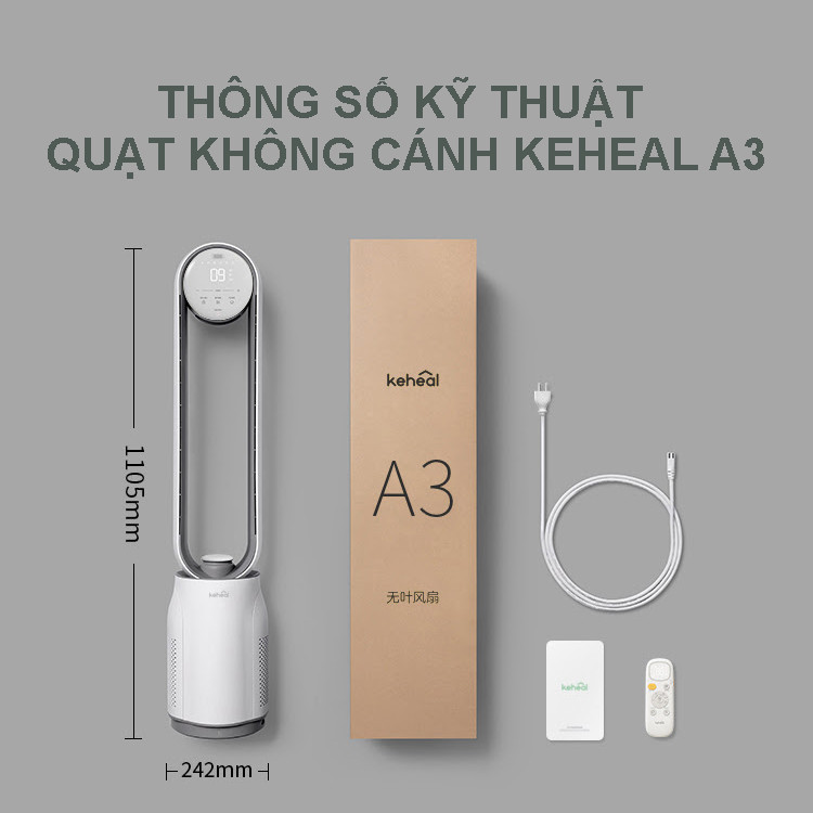 Quạt Không Cánh Xiaomi Keheal A3