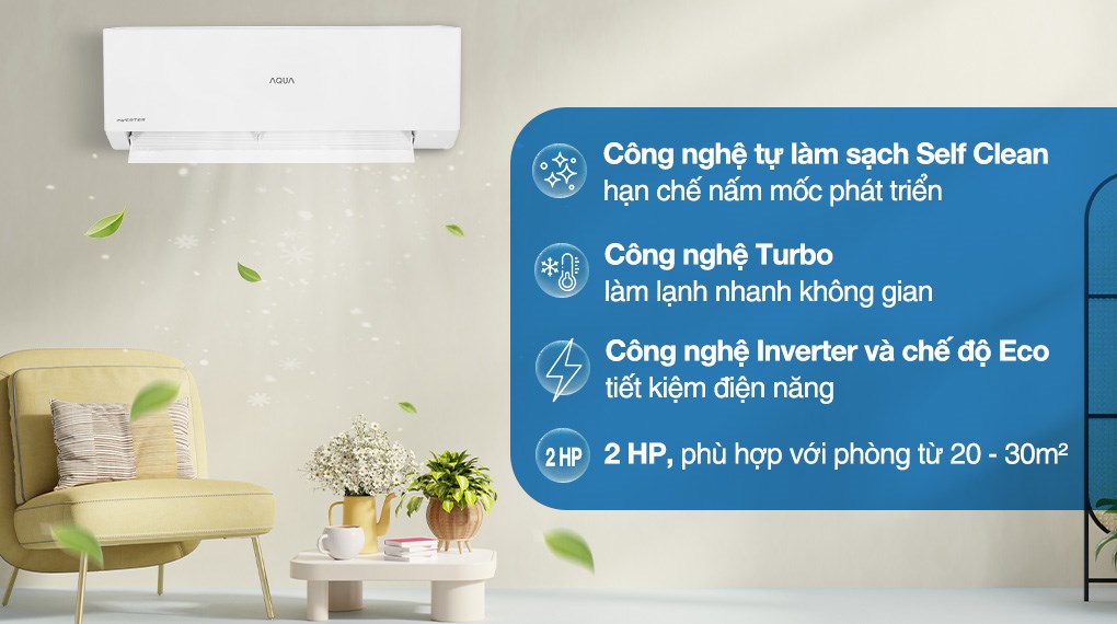 Máy lạnh Aqua Inverter 2 HP AQA-RV18QA