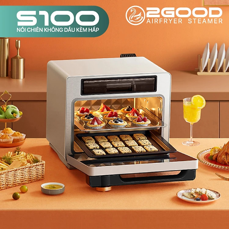 Nồi Chiên Không Dầu Kèm Hấp 2GOOD S100 (20 Lít)
