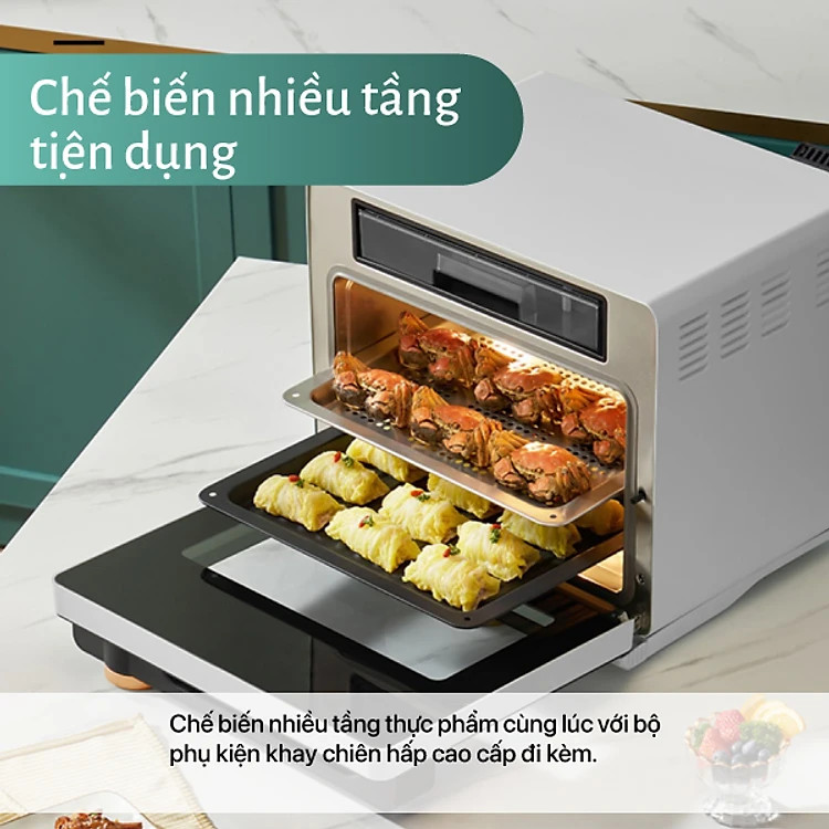 Nồi Chiên Không Dầu Kèm Hấp 2GOOD S100 (20 Lít)
