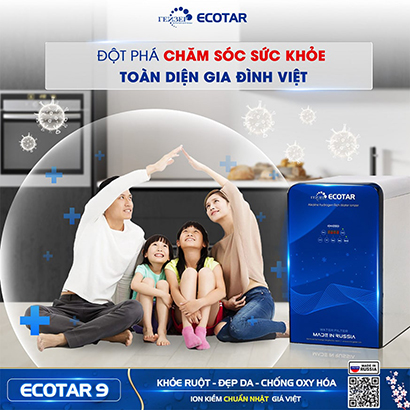 Máy lọc nước ion kiềm giàu hydro Geyser Ecotar 9