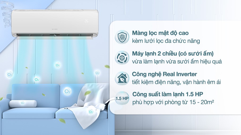 Điều hòa 2 chiều Gree Inverter 19790 BTU CHARM18HI