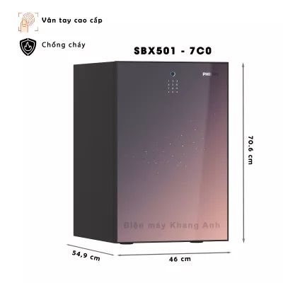 Két sắt thông minh chống cháy philips SBX501-7C0