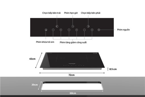 BẾP ĐÔI ĐIỆN TỪ SUNHOUSE SHB-DI01