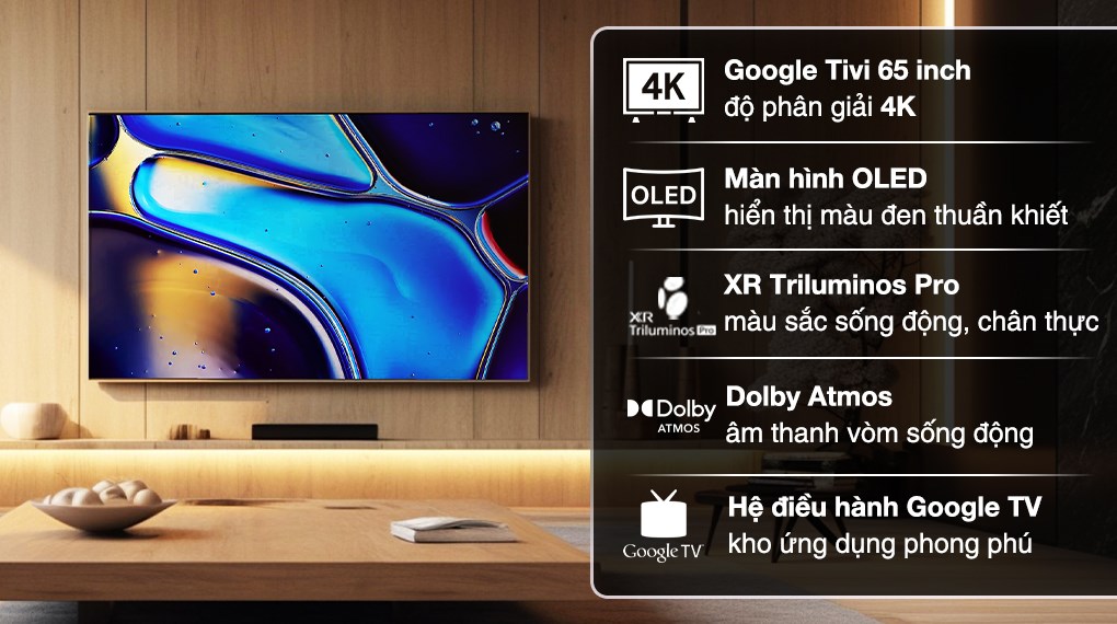 Google Tivi OLED Sony 4K 65 inch K-65XR80 ( 2024)