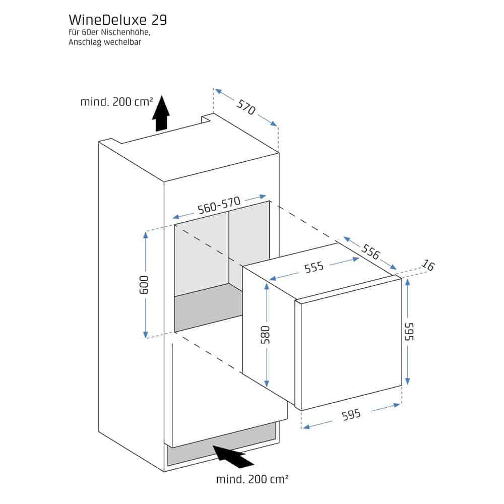 Tủ Bảo Quản Rượu Vang Caso WineDeluxe E29 7711