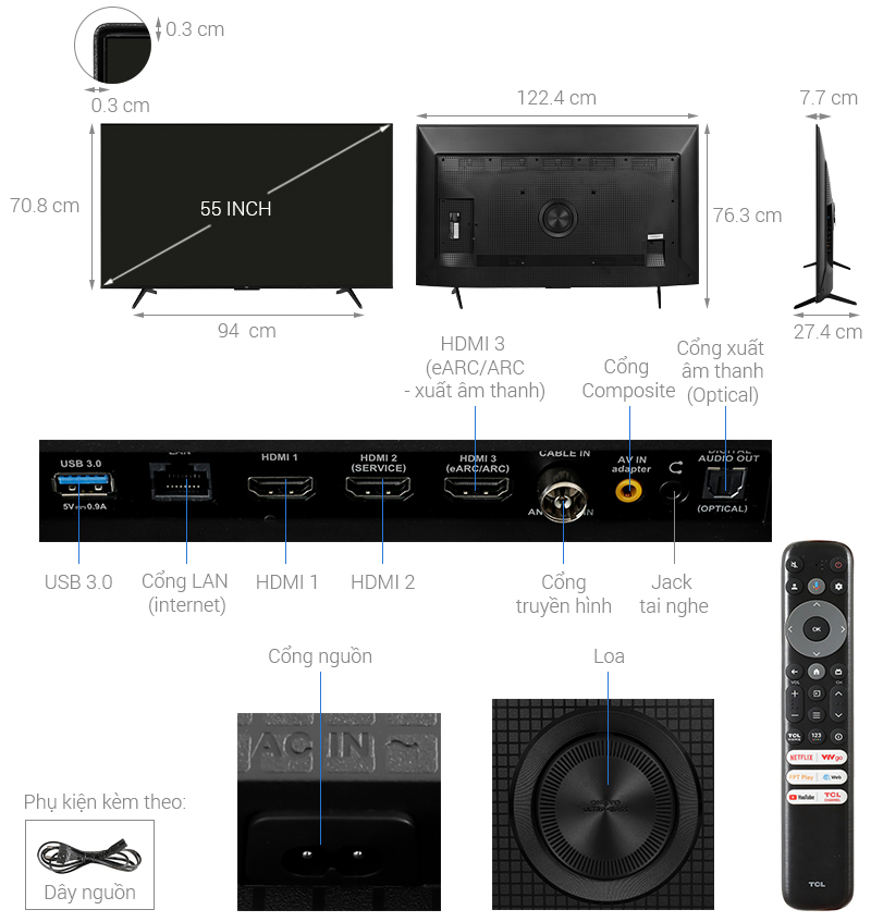 Google TV TCL 4K 55 inch 55P79B Pro