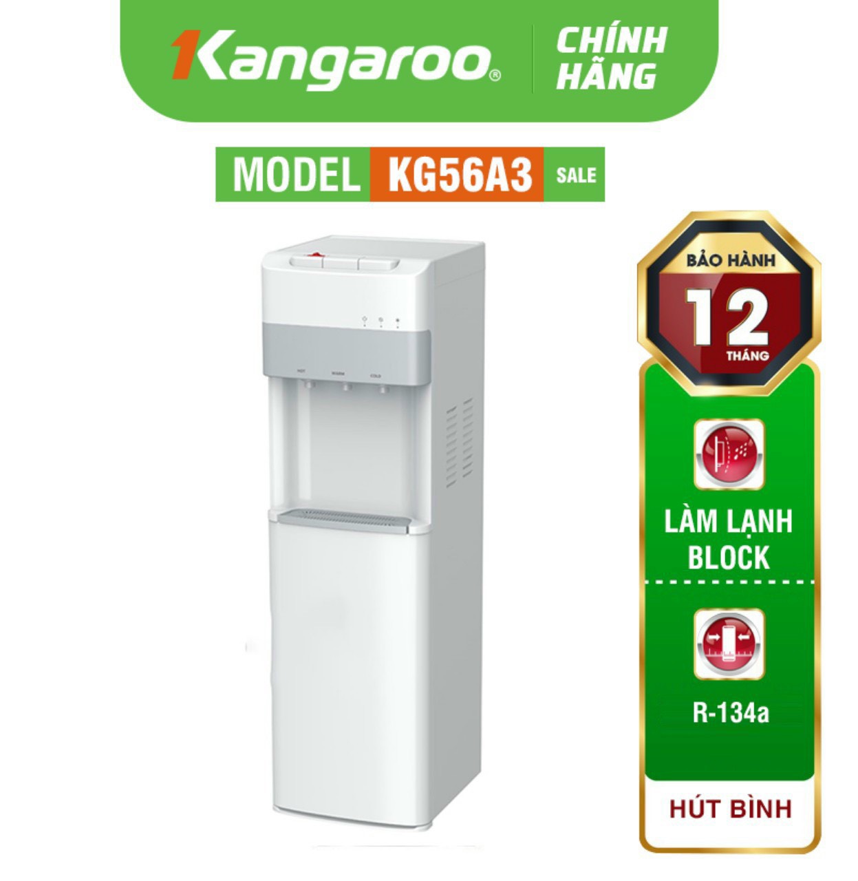 Cây nước nóng lạnh Kangaroo KG56A3 585W