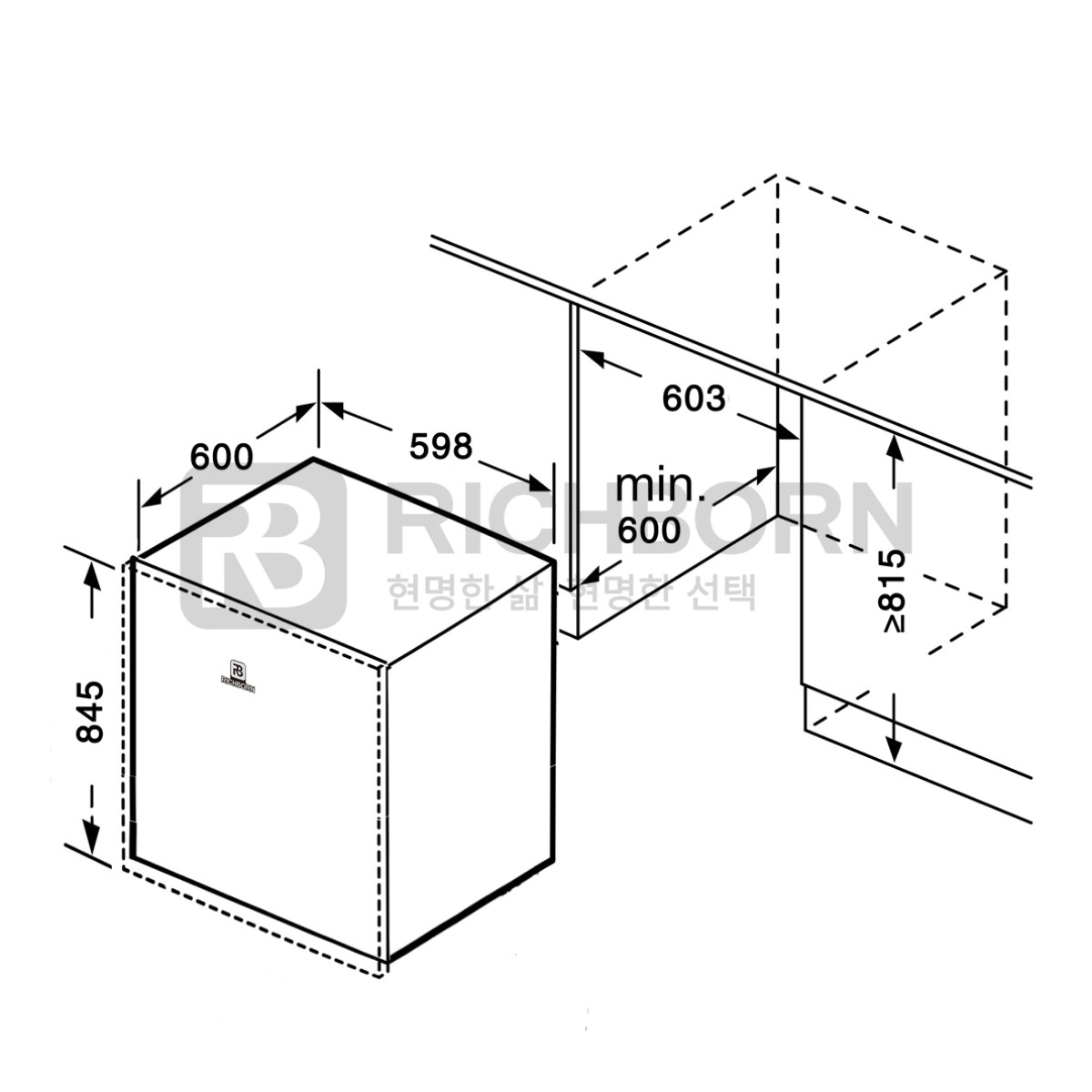 MÁY RỬA BÁT RICHBORN RDP6085SKB