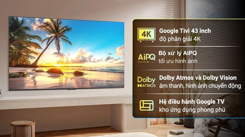 Google TV TCL 4K 43 inch 43P79B