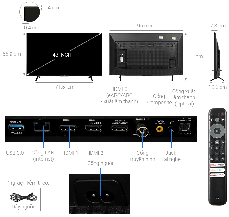 Google TV TCL 4K 43 inch 43P79B