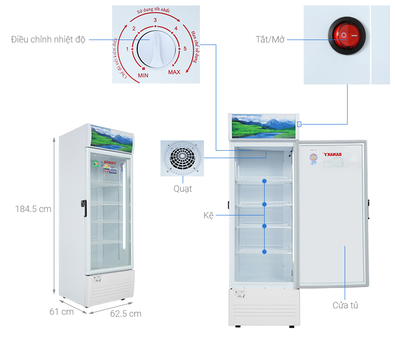 Tủ mát Sanaky 350 lít VH-3589K