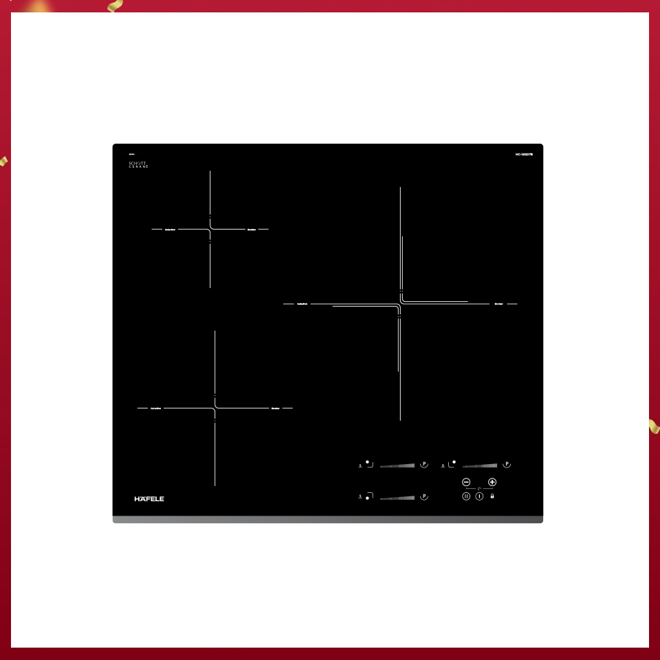 Bếp Từ 3 Vùng Nấu HC-I6037B Hafele 536.61.801