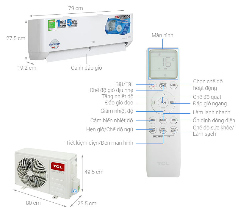 Điều hòa TCL Inverter 10000 BTU TAC-10CSD/TPG11