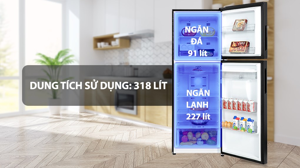 Tủ lạnh Aqua Inverter 318 lít AQR-T369FA(WBS)