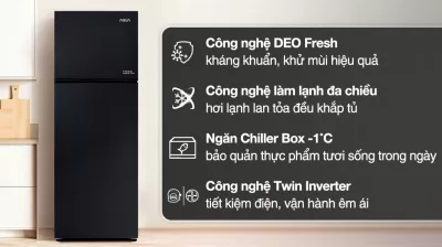 Tủ lạnh Aqua Inverter 357 lít AQR-T376FA(FB)
