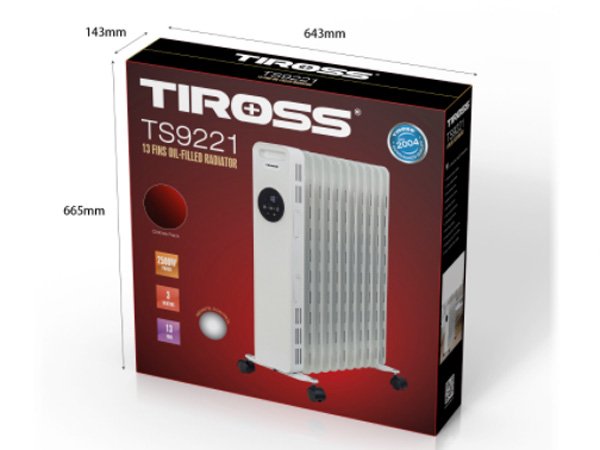 Sưởi dầu 13 thanh Tiross TS9221 - Có điều khiển