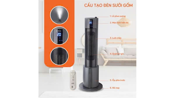 Máy sưởi gốm UNIE UE-129