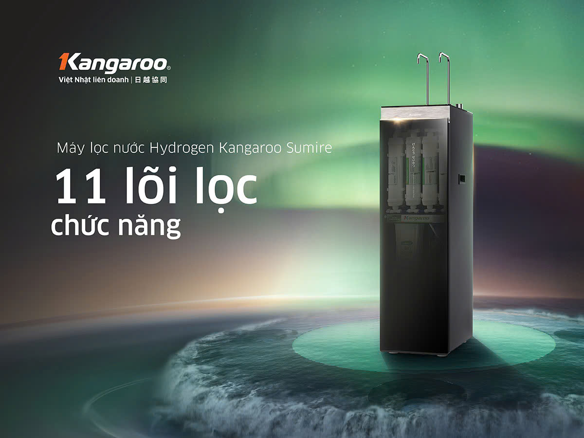 Máy lọc nước Kangaroo Sumire Hydrogen nóng lạnh KG11A6