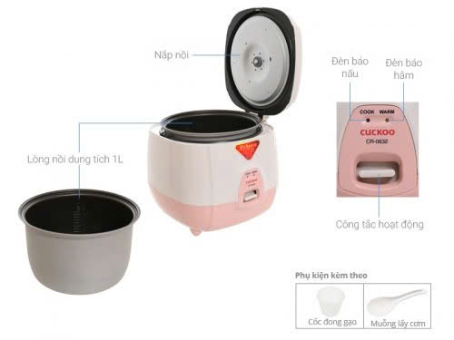 Nồi cơm điện 1 lít Cuckoo CR-0632 (Bản xuất khẩu)