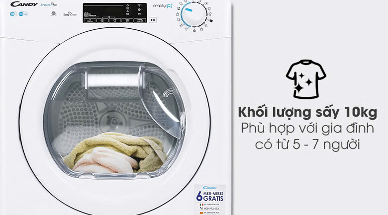 Máy sấy ngưng tụ Candy 10 kg CSO C10TE-S
