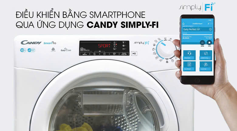 Máy sấy ngưng tụ Candy 10 kg CSO C10TE-S