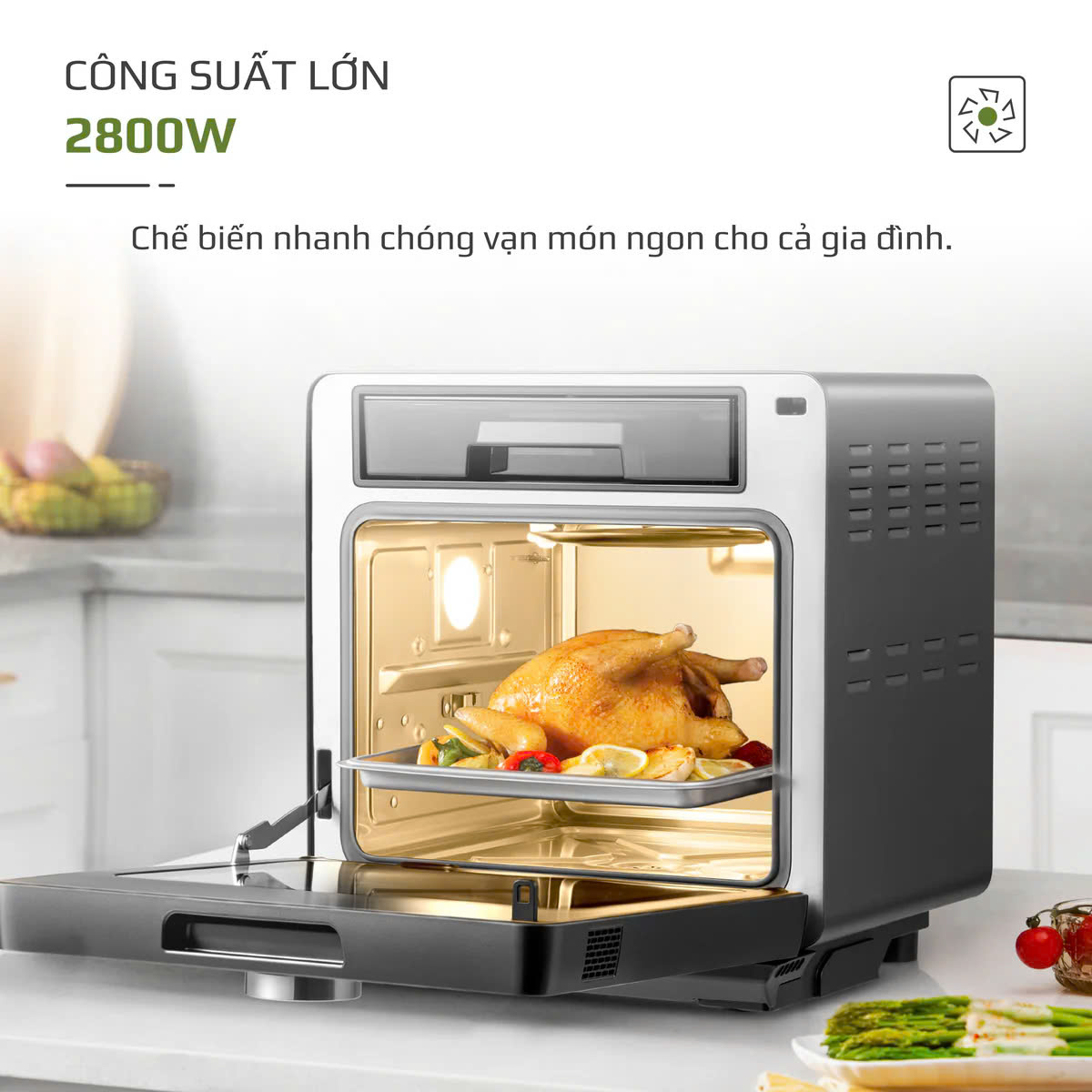 Nồi Chiên Hấp Đa Năng OLIVO SF16 PRO 2025
