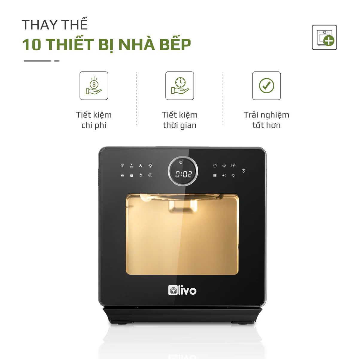 Nồi Chiên Hấp Đa Năng OLIVO SF16 PRO 2025