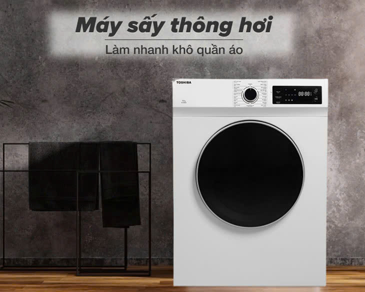 MÁY SẤY THÔNG HƠI TOSHIBA TD-H80SEV (WK)