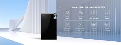 Tủ lạnh 90 lít cánh kính Funiki HR-S690GB