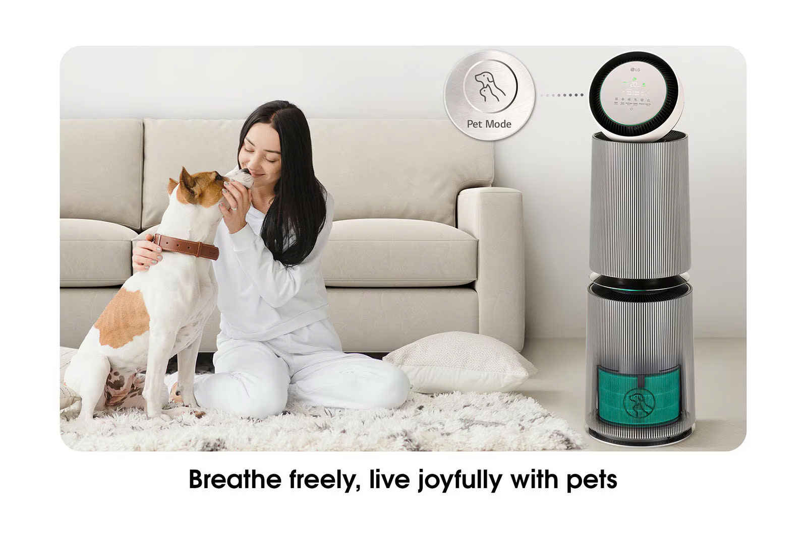Máy lọc không khí LG PuriCare 360 Alpha PET AS10GDBY0.ABAE