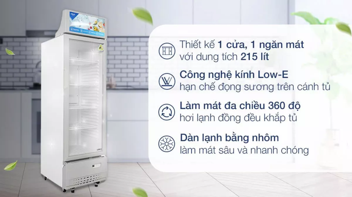 Tủ mát Aqua 215 lít AQS-AF340S