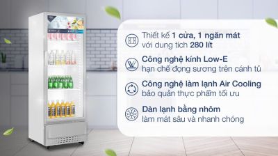 Tủ mát Aqua 280 Lít AQS-AF400N
