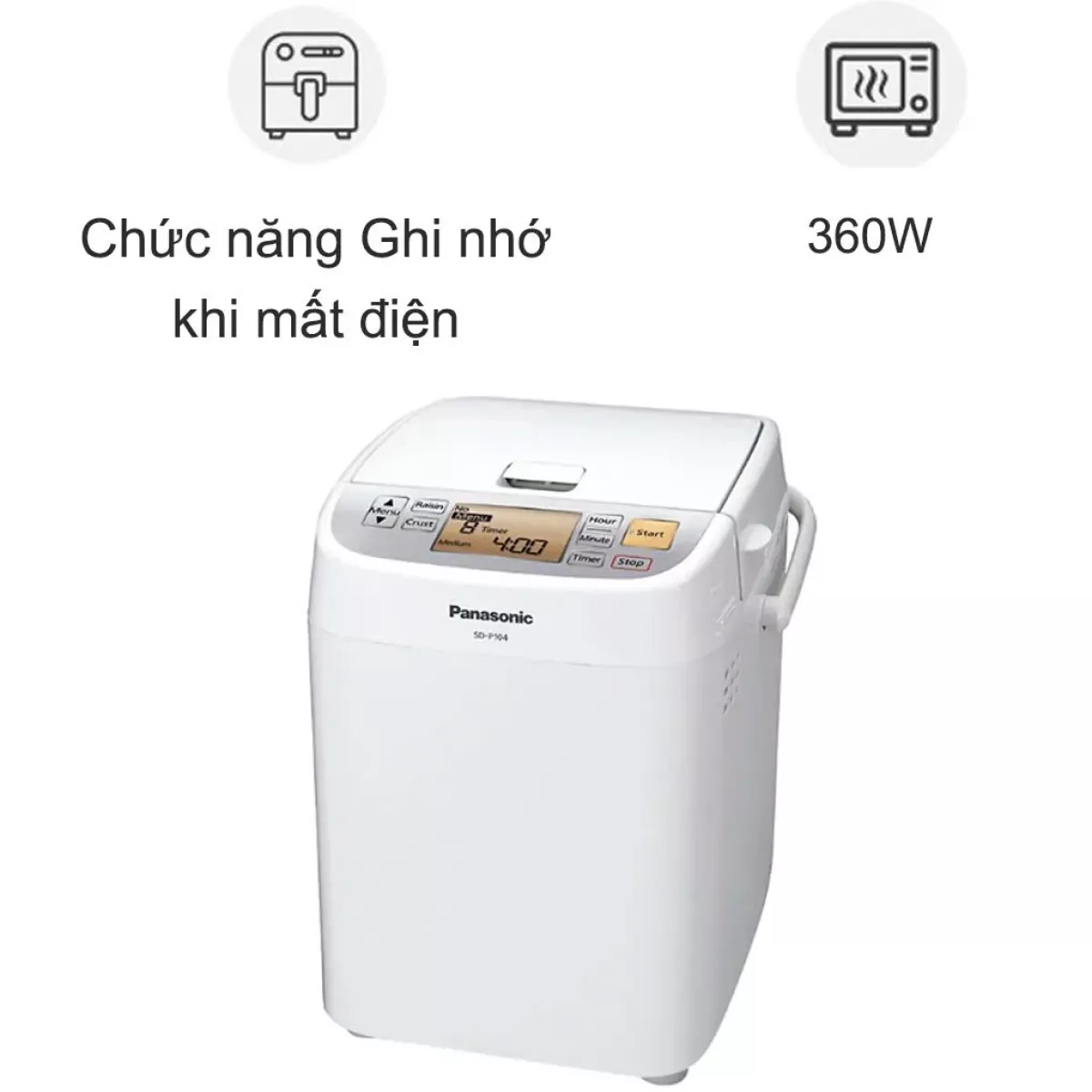 Máy làm bánh mì Panasonic SD-P104WRA