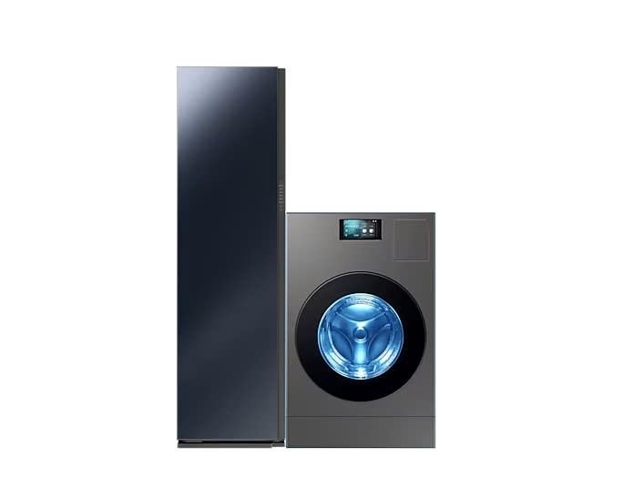 Máy Giặt Sấy WD25DB8995BZSV và Tủ Chăm Sóc Quần Áo DF10A9500CG/SV