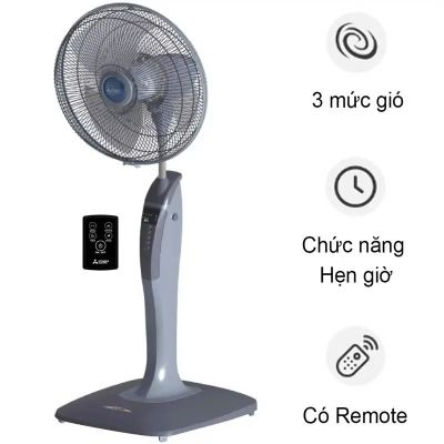 Quạt cây Mitsubishi LV16RB SF-GY-xám nhạt- điều khiển- Thailand